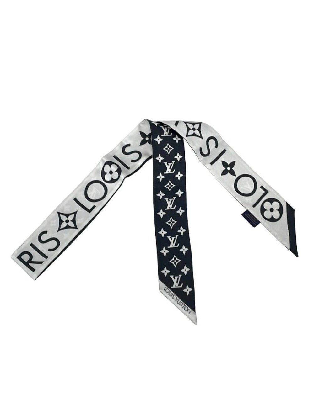 Louis Vuitton Scarf Bandeau BB Monogram Infinity White Ribbon